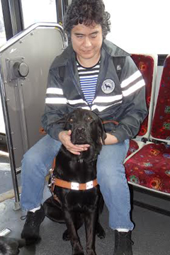 Lena and Jasper on shuttle bus